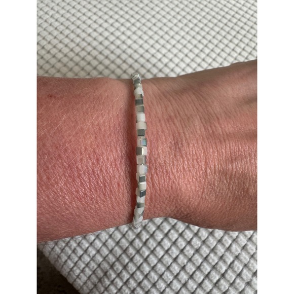 Alex and Ani Beaded Bangle‎ Bracelet Silver Tone with USA Charm - Picture 5 of 7